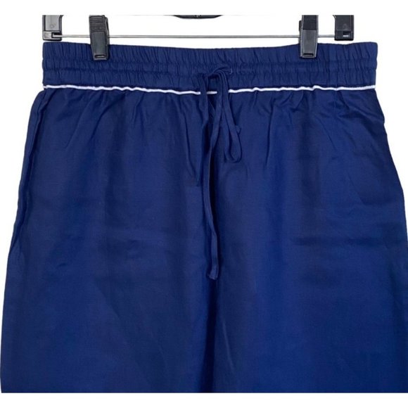 NWT Hill House Skylar Linen Pants in Navy Medium - Picture 6 of 9